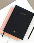 Black Linen Note to Self Journal