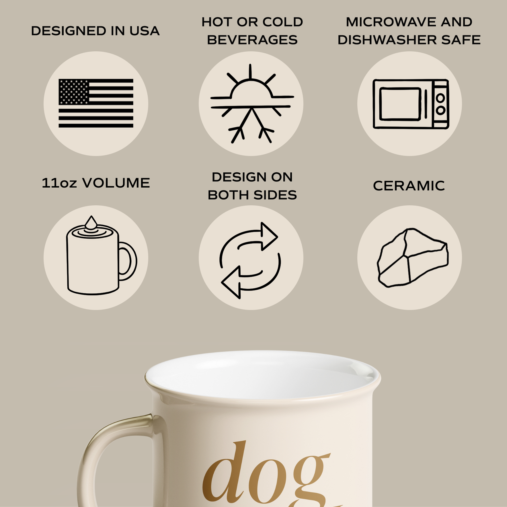 Dog Mom 11 oz Campfire Coffee Mug - Home Decor
