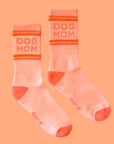 Dog Mom Striped Ribbed Crew Socks