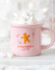 Pink Gingerbread Latte Christmas Mug