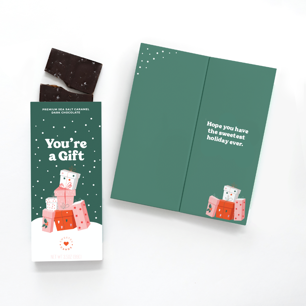 Chocolate-Filled Greeting Card - You&#39;re a Gift